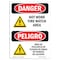 Signmission OSHA Sign, Hot Work Fire Watch Area Bilingual, 14in X 10in Decal, 10" W, 14" H, Bilingual Spanish OS-DS-D-1014-VS-1364 - alternate 1